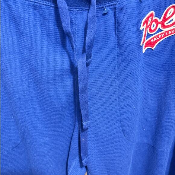 Polo Ralph Lauren Waffle Knit Script Logo Pajama Joggers Blue Men’s XL - Picture 7 of 13